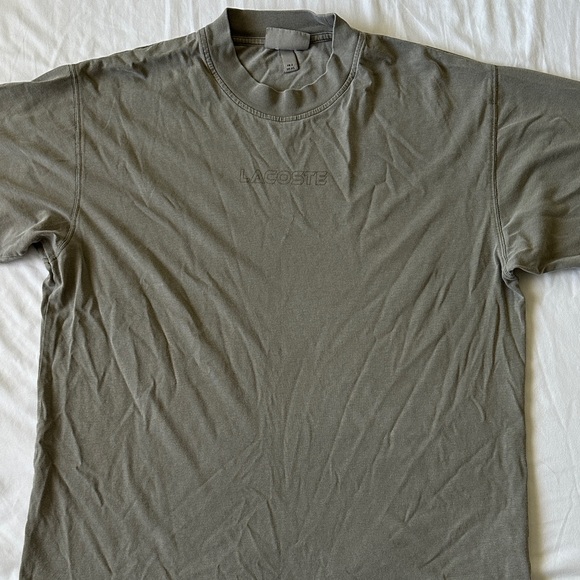 Lacoste Men's Olive Short Sleeve Tee - Picture 1 of 2